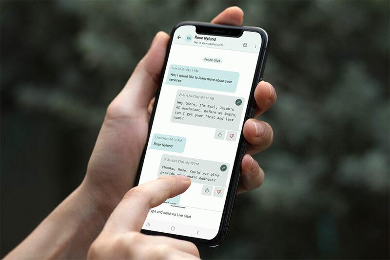 photo of a 2-way texting and calling platform for businesses